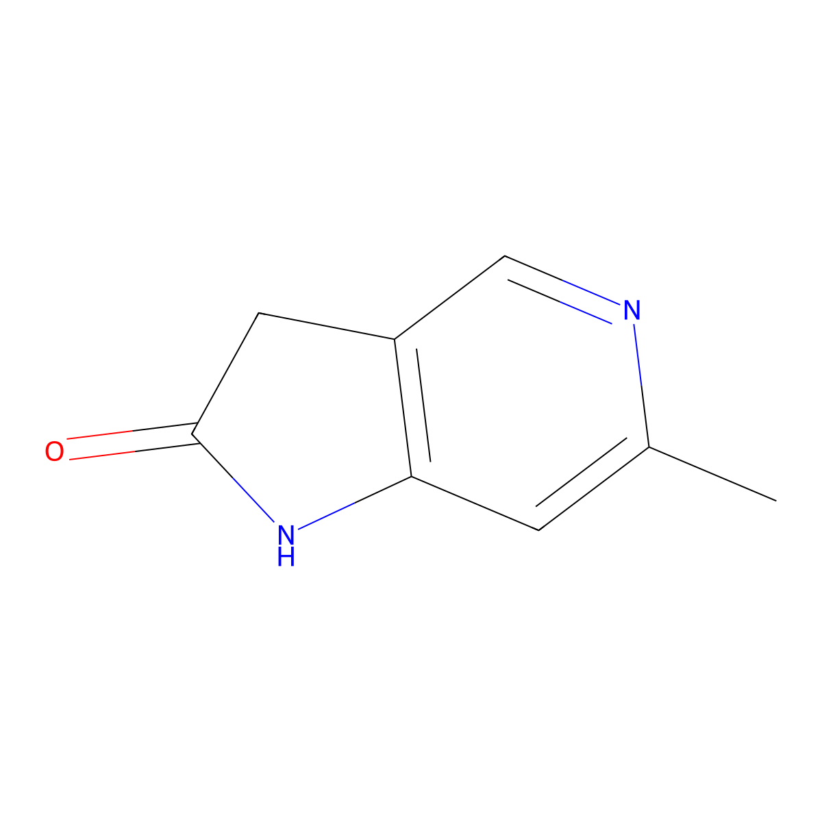 6-methyl-1H-pyrrolo[3,2-c]pyridin-2(3H)-one molecular structure, CAS 1190313-01-9