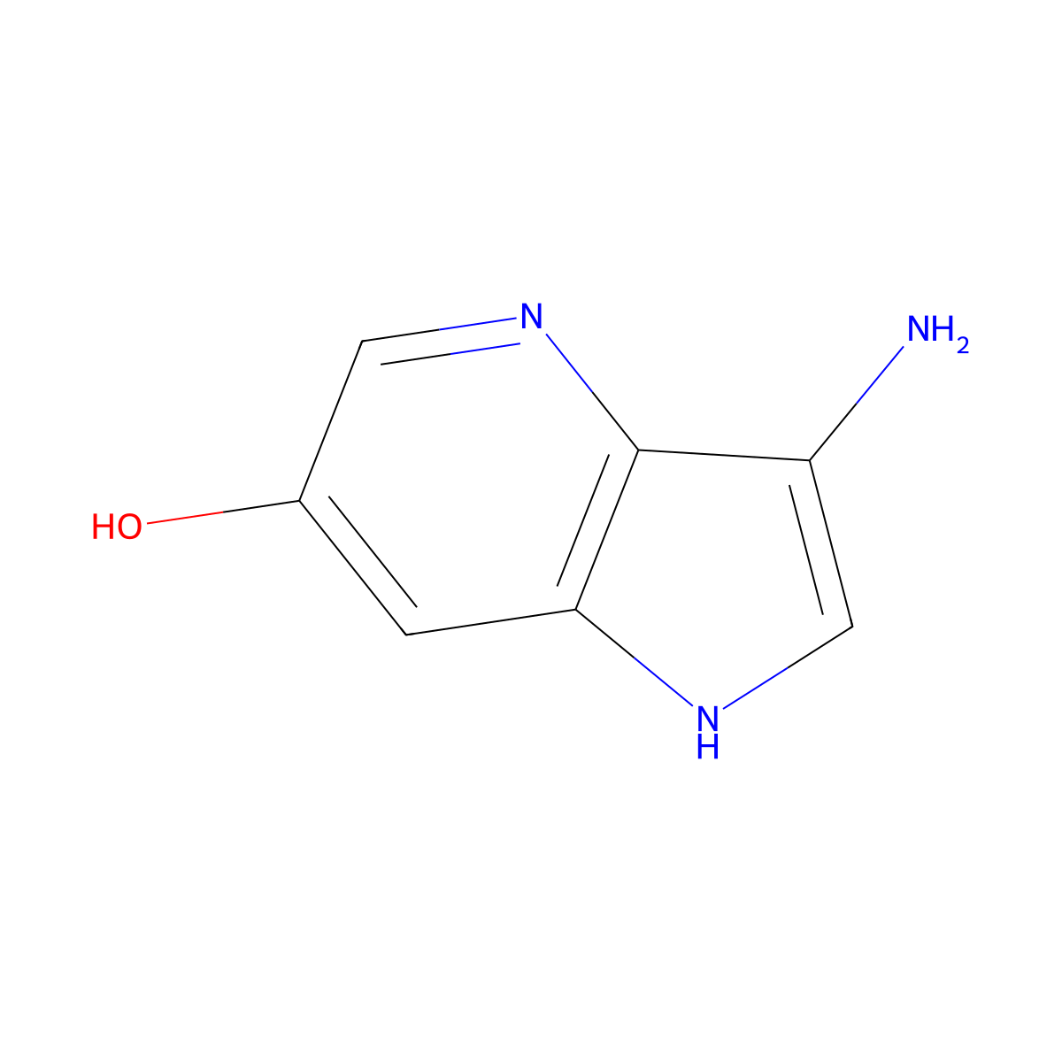 3-amino-1H-pyrrolo[3,2-b]pyridin-6-ol molecular structure, CAS 1190313-34-8