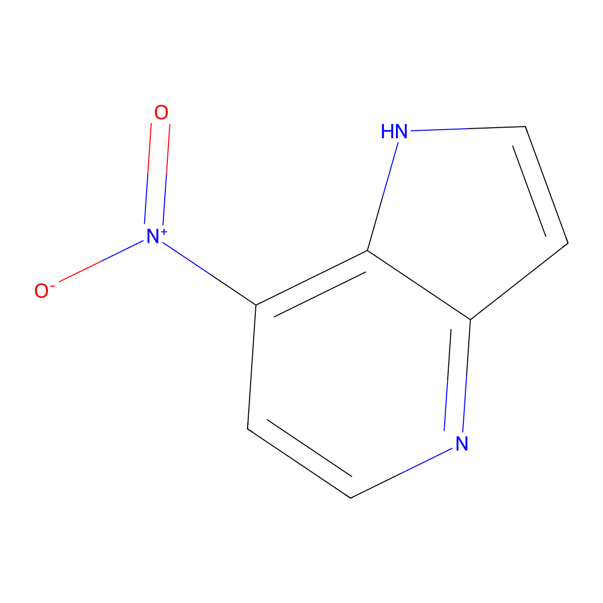 7-nitro-1H-pyrrolo[3,2-b]pyridine molecular structure, CAS 1190313-38-2