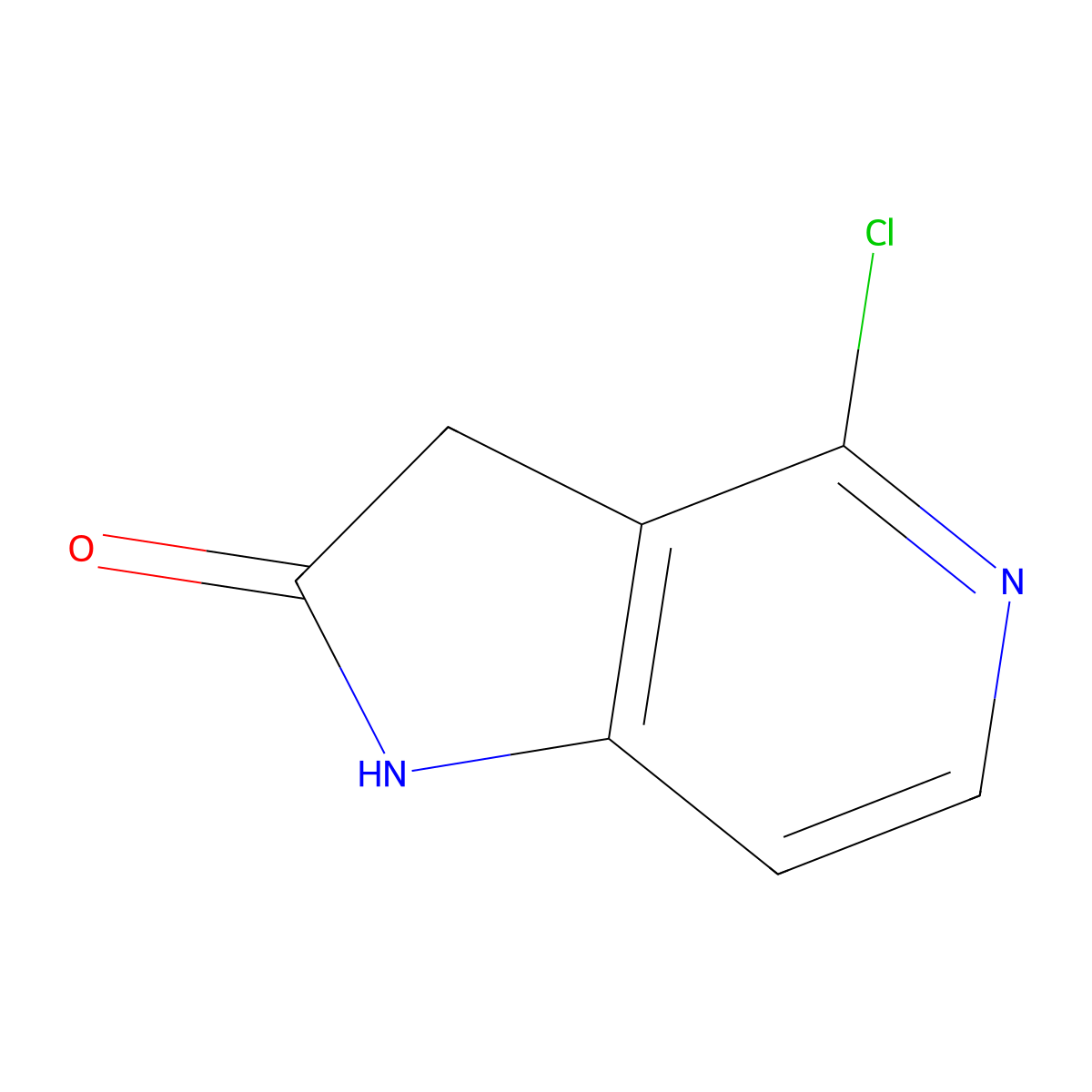 4-Chloro-1,3-dihydro-2H-pyrrolo[3,2-C]pyridin-2-one molecular structure, CAS 1190313-48-4