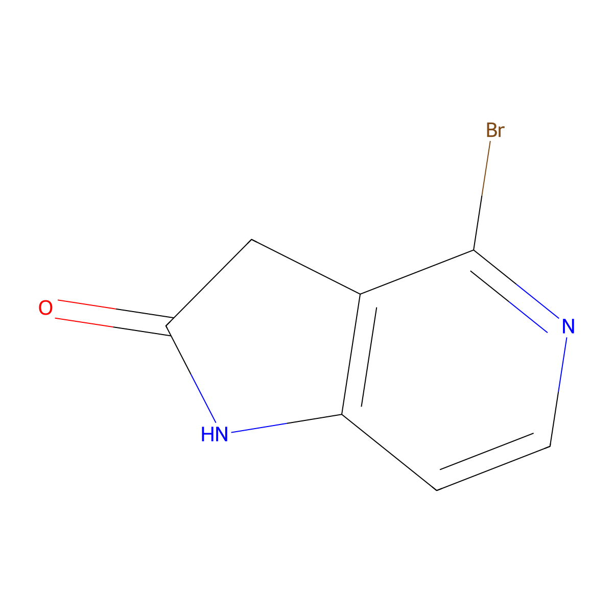 4-Bromo-5-aza-2-oxindole molecular structure, CAS 1190313-66-6