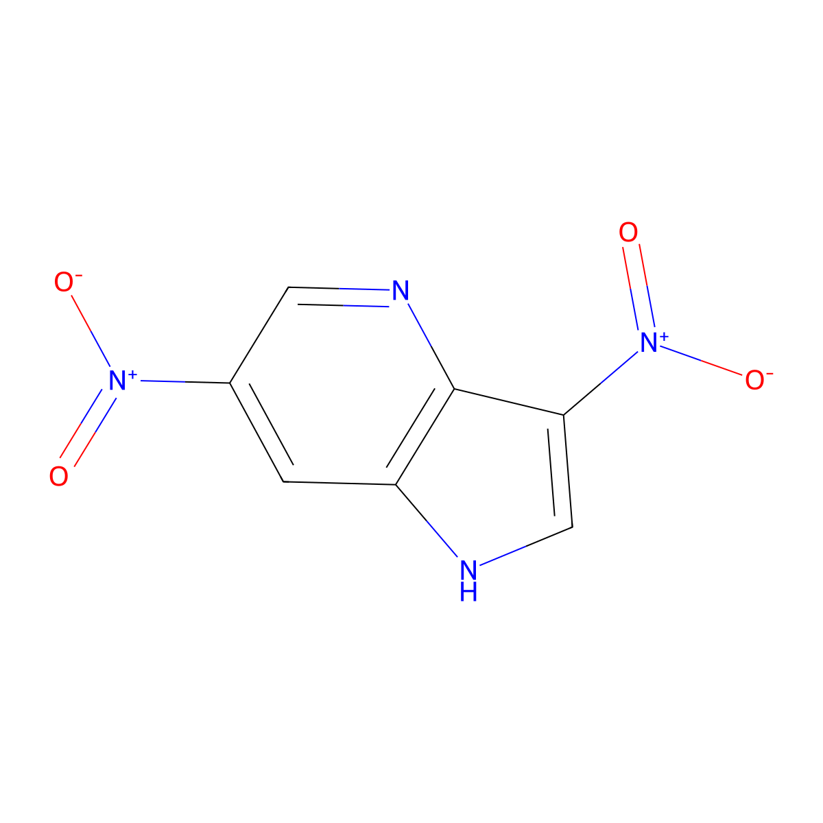 3,6-dinitro-1H-pyrrolo[3,2-b]pyridine molecular structure, CAS 1190313-68-8