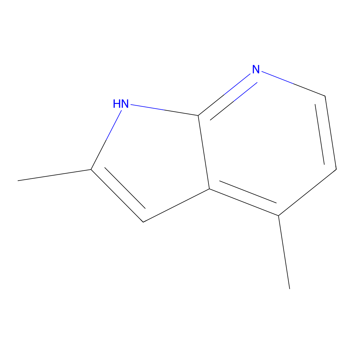 2,4-dimethyl-1H-pyrrolo[2,3-b]pyridine molecular structure, CAS 1190313-73-5