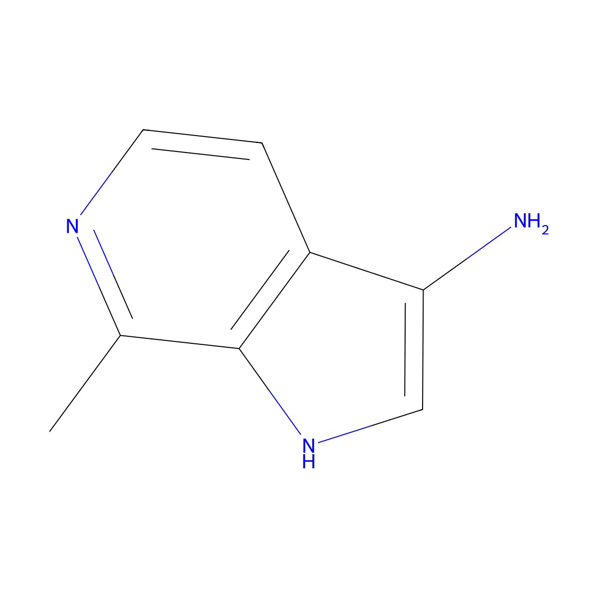 7-methyl-1H-pyrrolo[2,3-c]pyridin-3-amine molecular structure, CAS 1190314-01-2