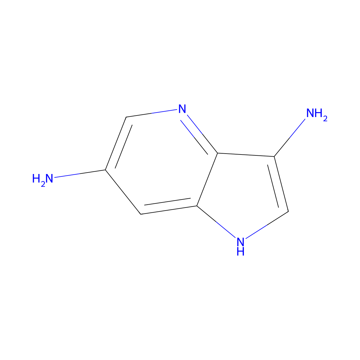 1H-pyrrolo[3,2-b]pyridine-3,6-diamine molecular structure, CAS 1190314-04-5