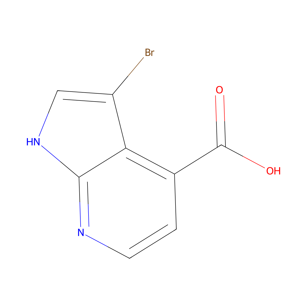 3-Bromo-1H-pyrrolo[2,3-B]pyridine-4-carboxylic acid molecular structure, CAS 1190314-17-0