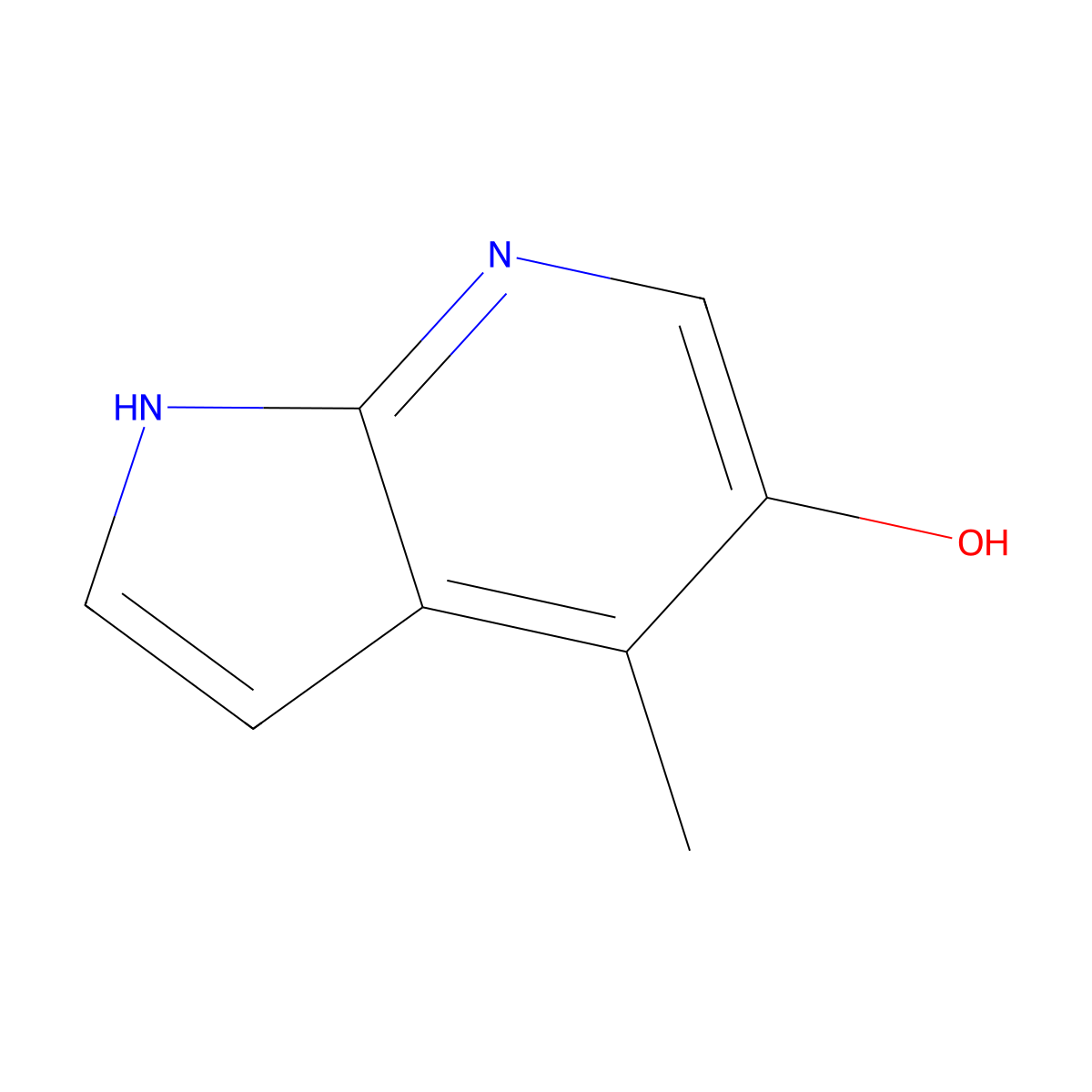 4-methyl-1H-pyrrolo[2,3-b]pyridin-5-ol molecular structure, CAS 1190314-30-7