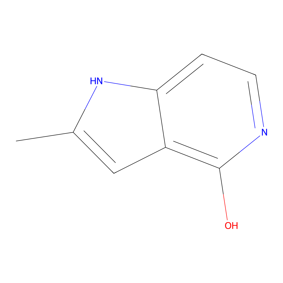 2-Methyl-1H-pyrrolo[3,2-c]pyridin-4-ol molecular structure, CAS 1190314-39-6