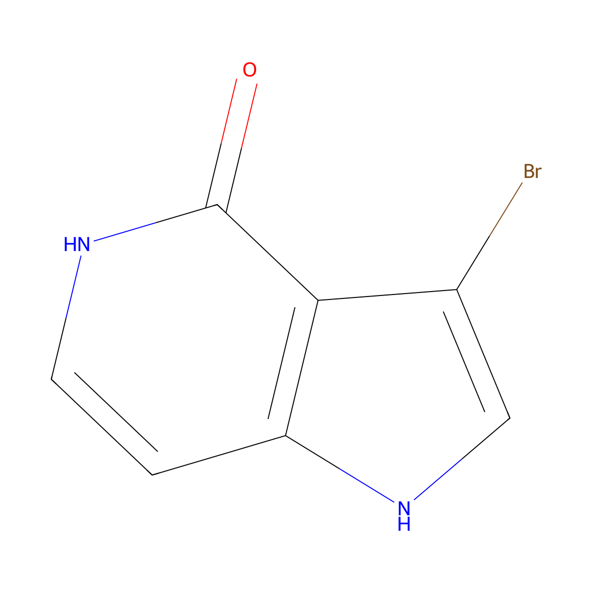 3-Bromo-1H-pyrrolo[3,2-c]pyridin-4-ol molecular structure, CAS 1190314-43-2