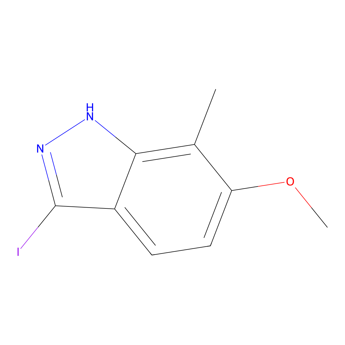 3-Iodo-6-methoxy-7-methyl-1H-indazole molecular structure, CAS 1190314-50-1