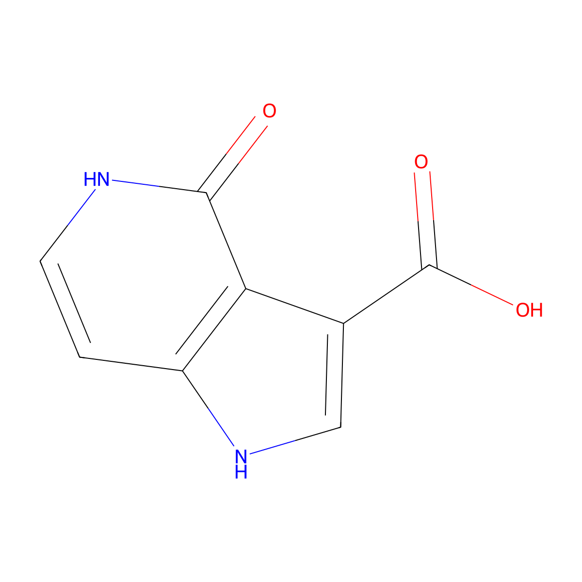4-Hydroxy-1H-pyrrolo[3,2-c]pyridine-3-carboxylic acid molecular structure, CAS 1190314-55-6