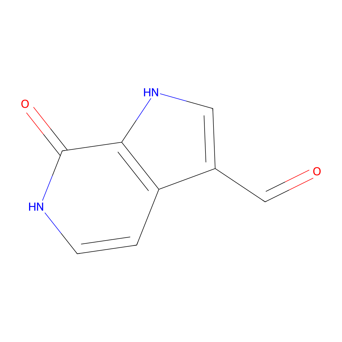 7-Hydroxy-1H-pyrrolo[2,3-c]pyridine-3-carbaldehyde molecular structure, CAS 1190314-56-7