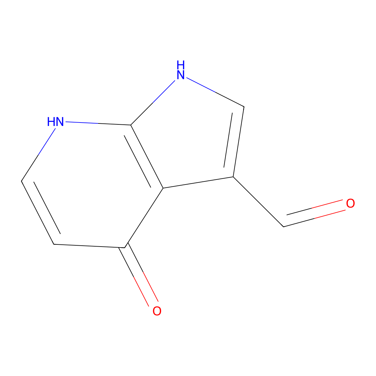 4-Hydroxy-1H-pyrrolo(2,3-b)pyridine-3-carboxaldehyde molecular structure, CAS 1190314-66-9