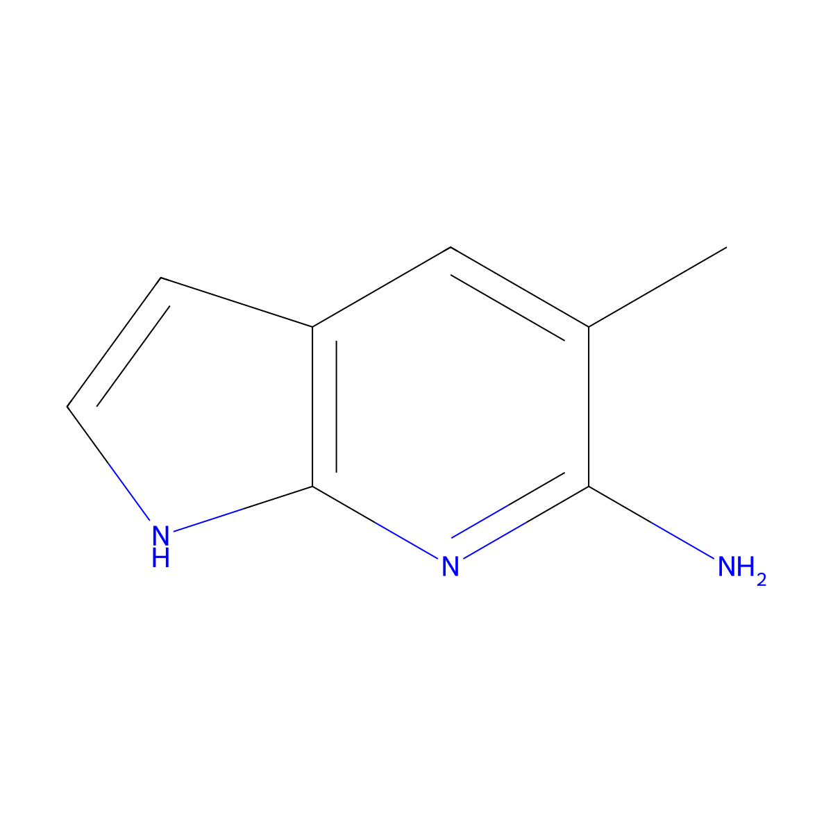 5-methyl-1H-pyrrolo[2,3-b]pyridin-6-amine molecular structure, CAS 1190314-99-8