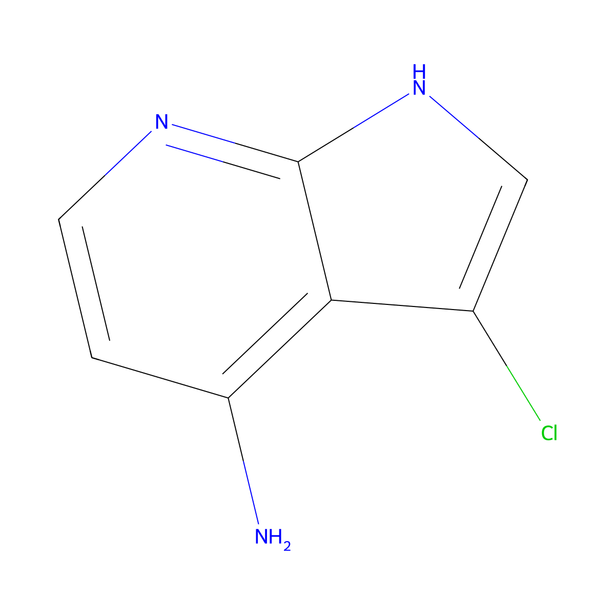 3-chloro-1H-pyrrolo[2,3-b]pyridin-4-amine molecular structure, CAS 1190315-06-0