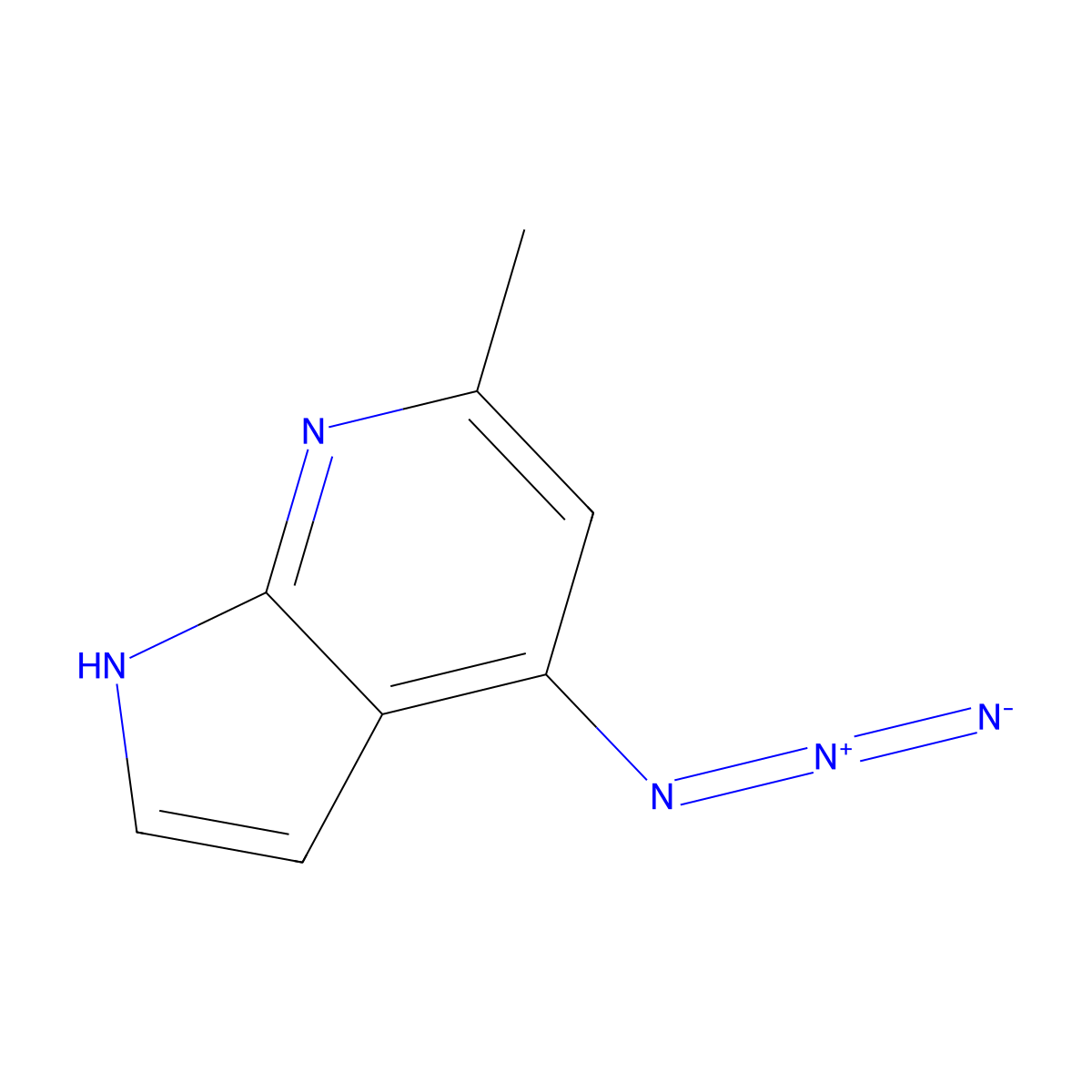 4-azido-6-methyl-1H-pyrrolo[2,3-b]pyridine molecular structure, CAS 1190315-17-3