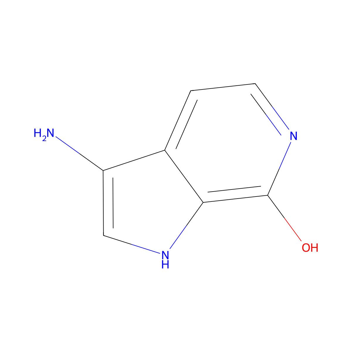 3-Amino-1H-pyrrolo[2,3-c]pyridin-7-ol molecular structure, CAS 1190315-43-5