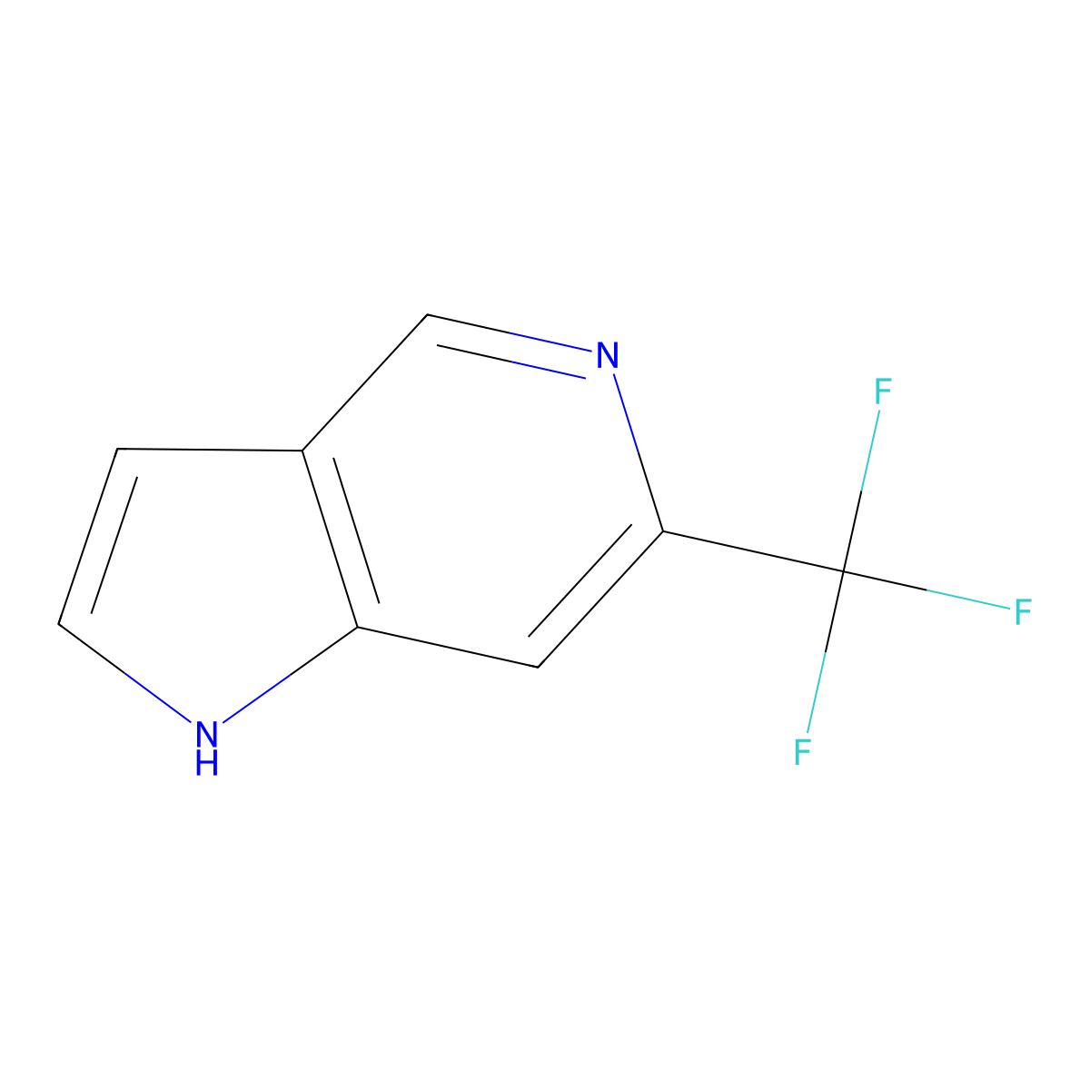 6-(Trifluoromethyl)-1H-pyrrolo(3,2-c)pyridine molecular structure, CAS 1190315-48-0