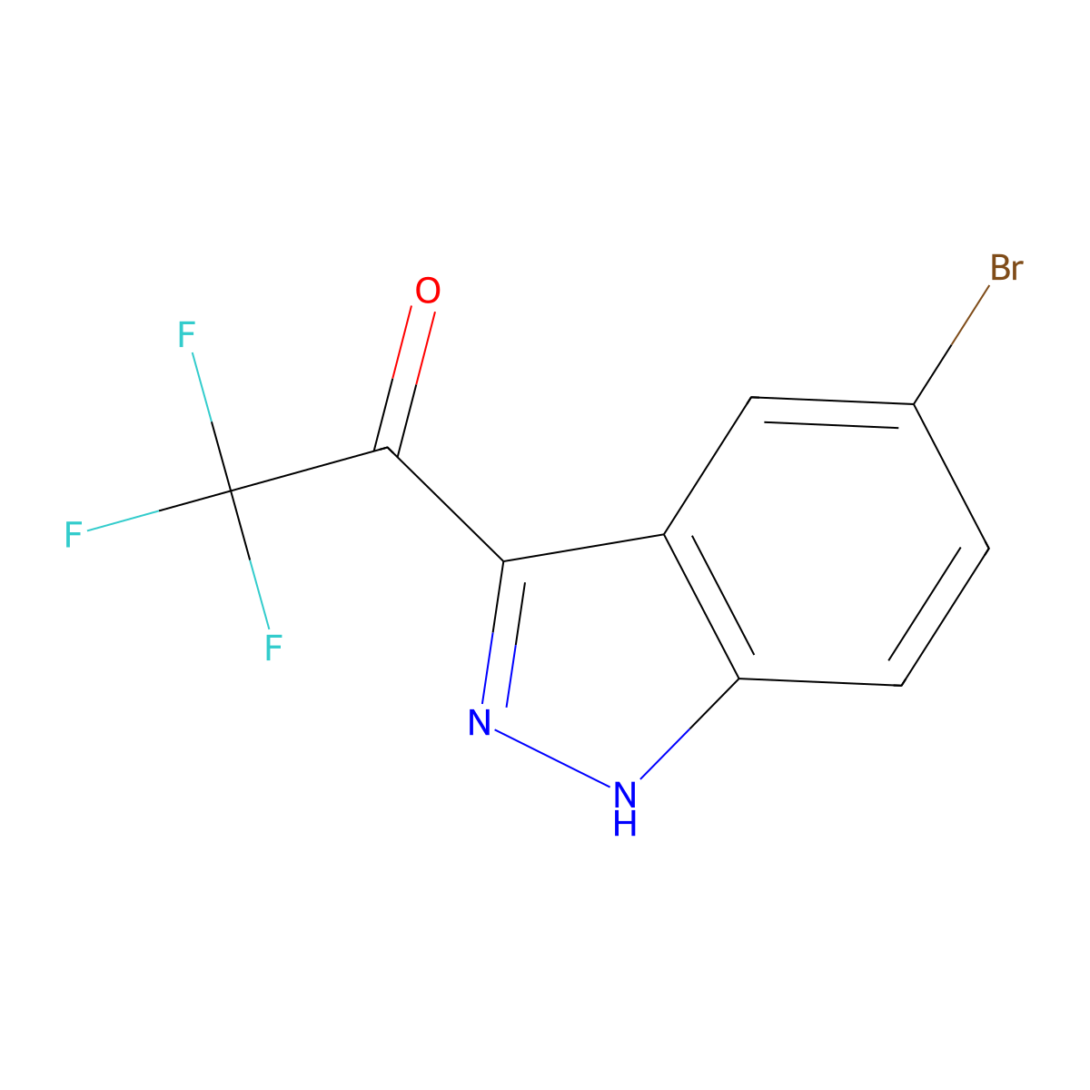 5-Bromo-3-trifluoroacetyl-1H-indazole molecular structure, CAS 1190315-62-8