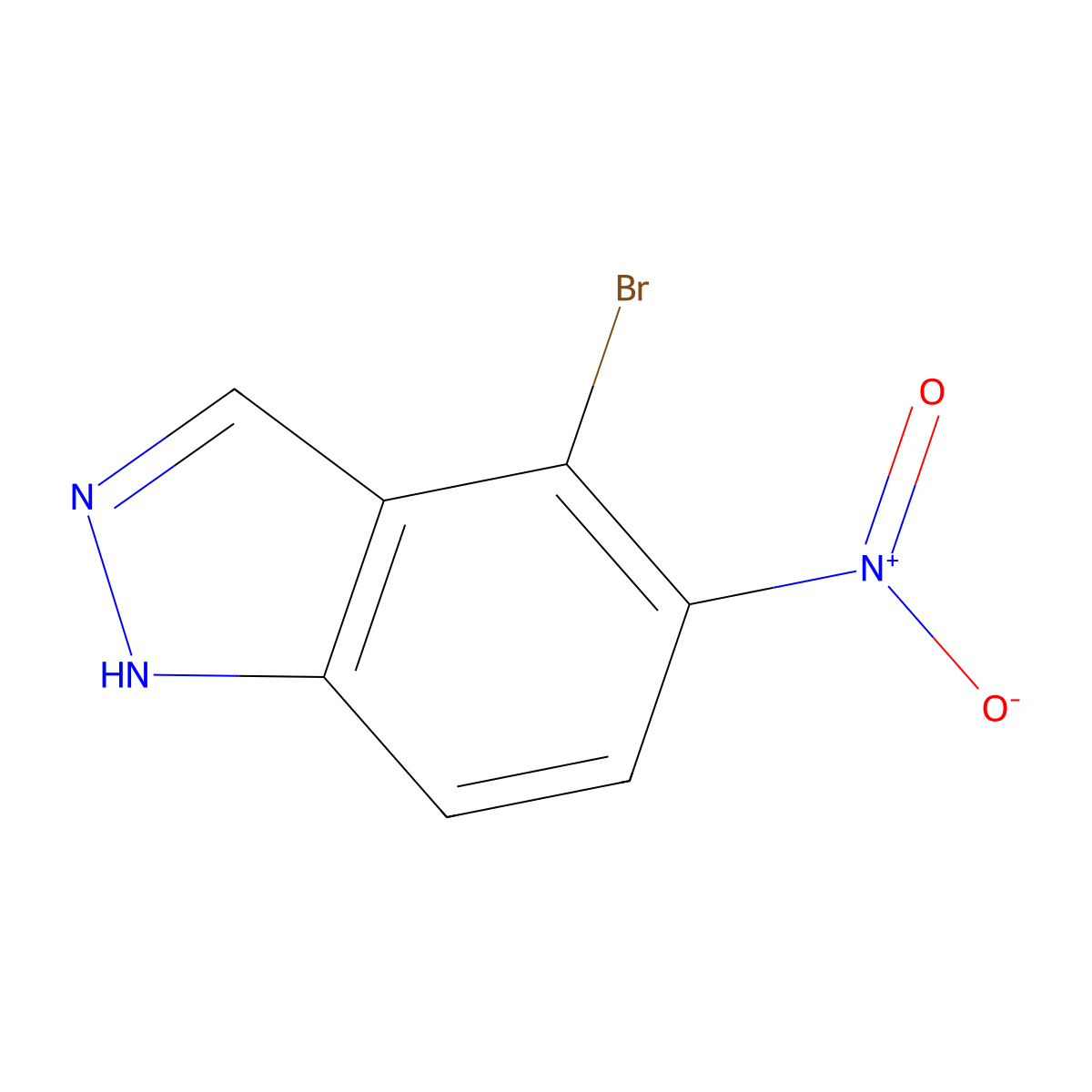 4-Bromo-5-nitro-1H-indazole molecular structure, CAS 1190315-72-0