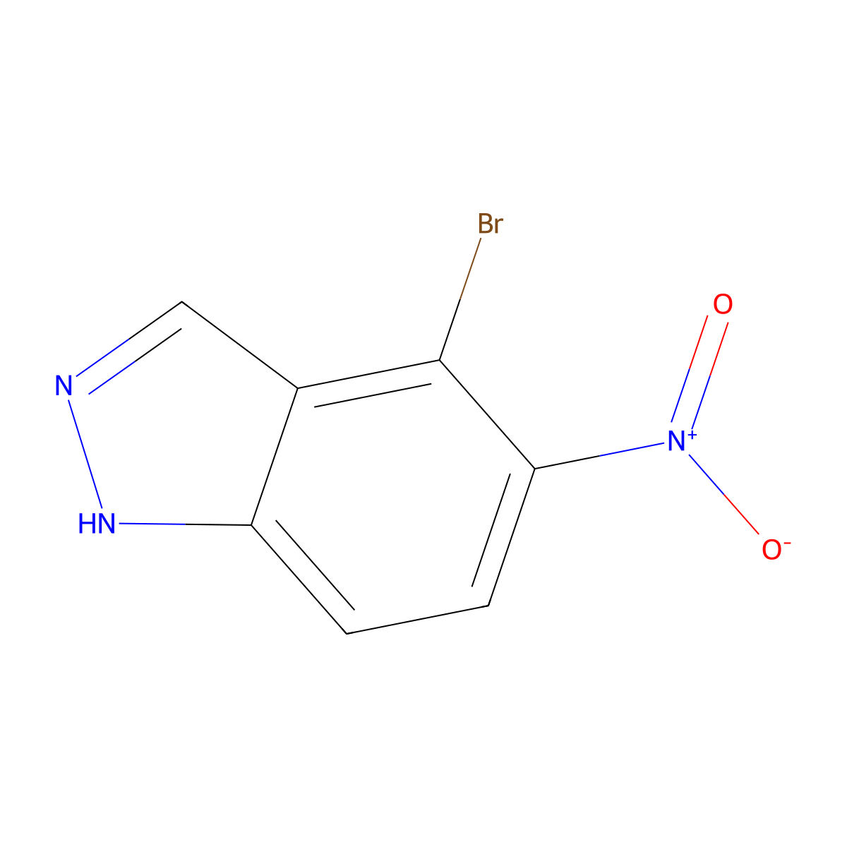 4-Bromo-5-nitro-1H-indazole molecular structure, CAS 1190315-72-0