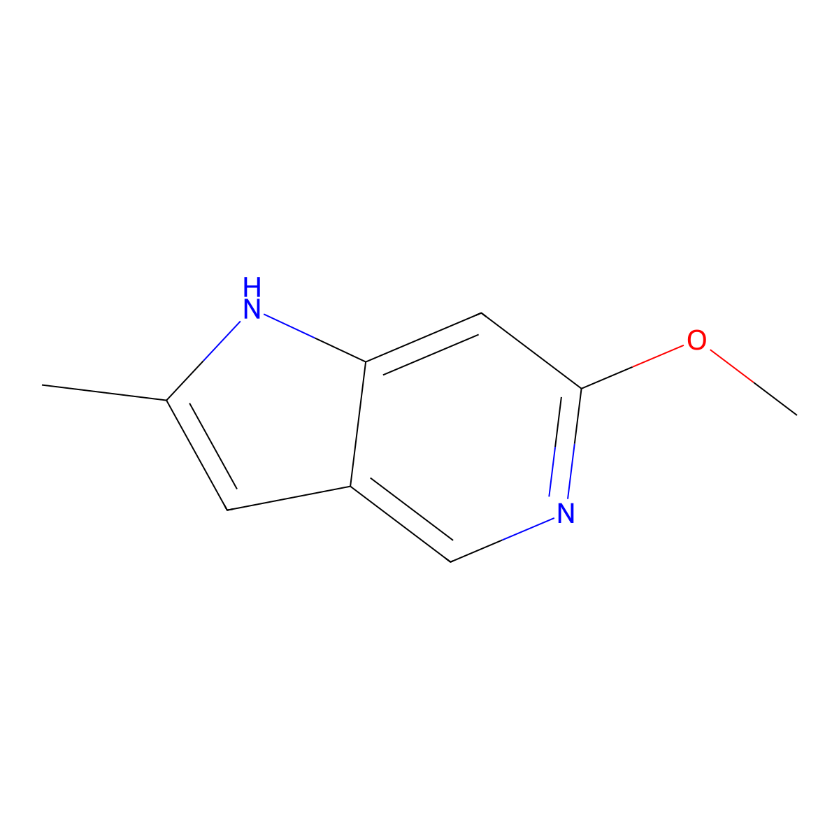 6-Methoxy-2-methyl-1H-pyrrolo[3,2-c]pyridine molecular structure, CAS 1190315-80-0