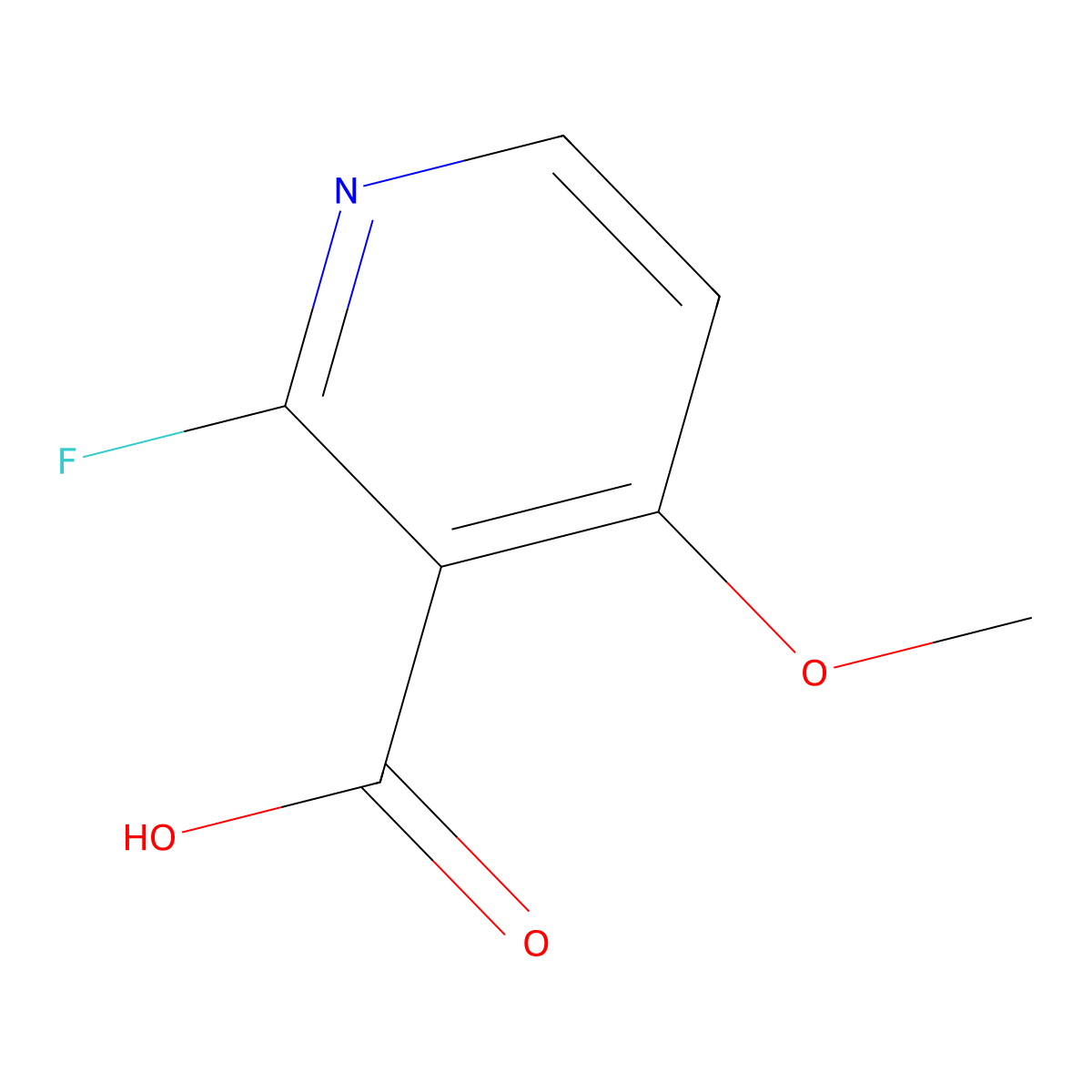2-Fluoro-4-methoxynicotinic acid molecular structure, CAS 1190315-81-1