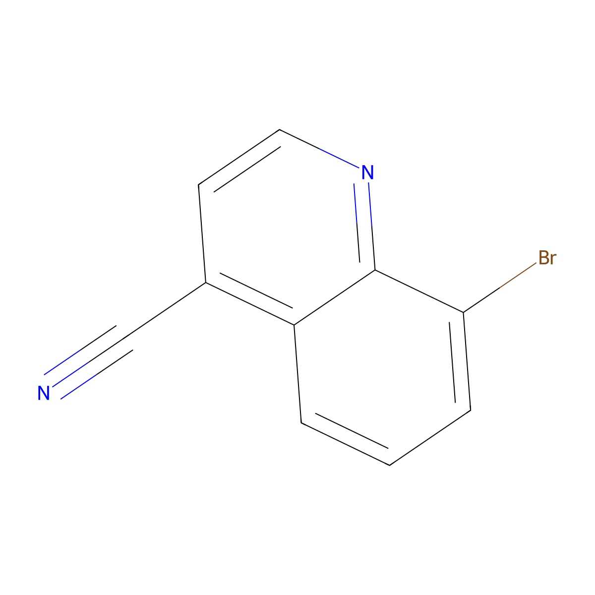 8-Bromoquinoline-4-carbonitrile molecular structure, CAS 1190315-89-9
