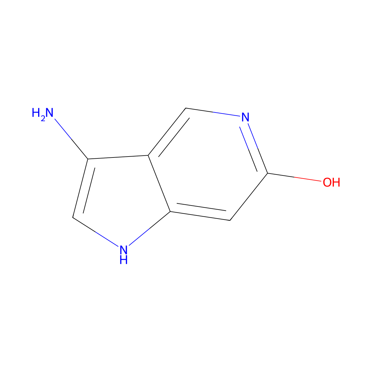 3-Amino-1H-pyrrolo[3,2-c]pyridin-6-ol molecular structure, CAS 1190316-00-7
