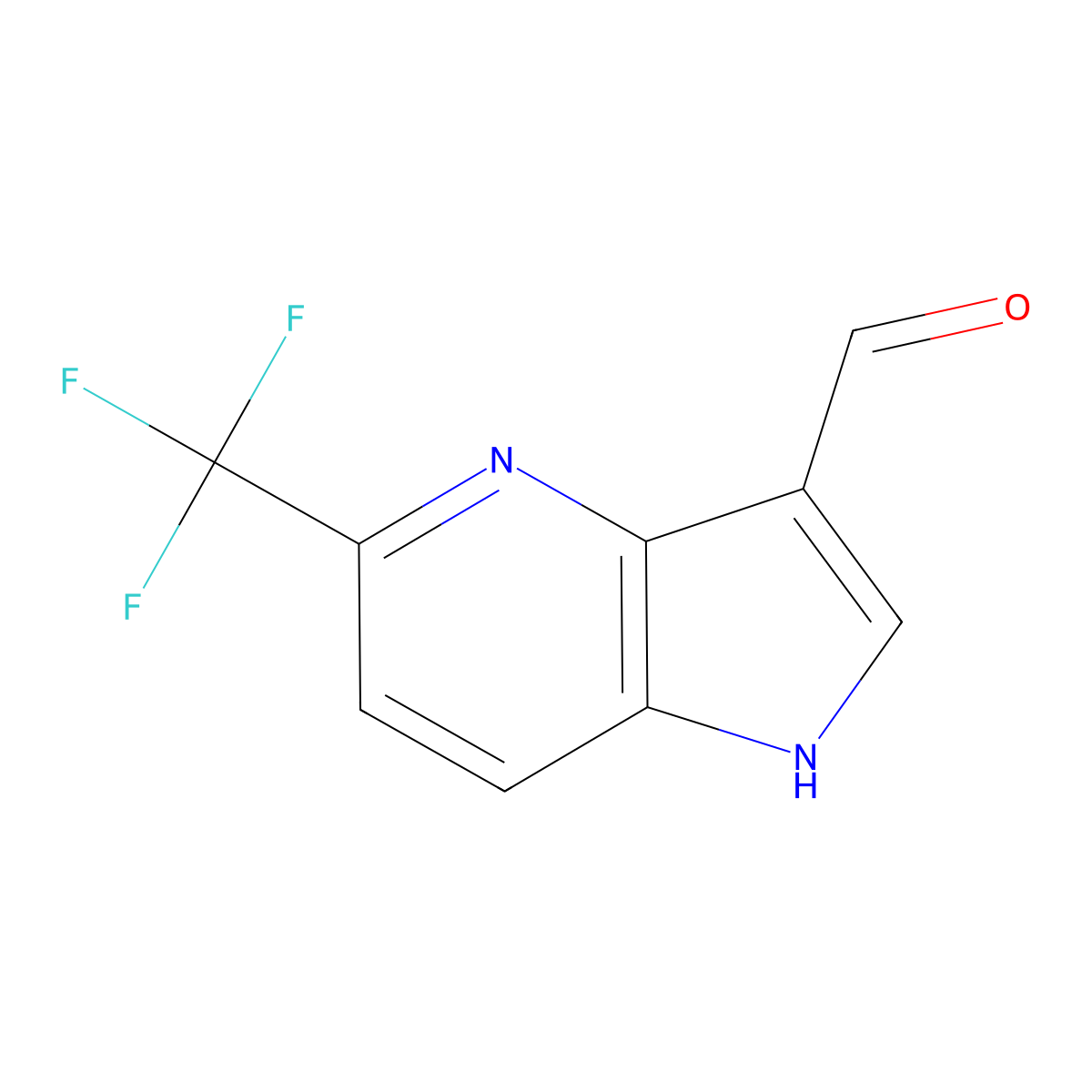 5-(Trifluoromethyl)-1h-pyrrolo[3,2-b]pyridine-3-carbaldehyde molecular structure, CAS 1190316-01-8