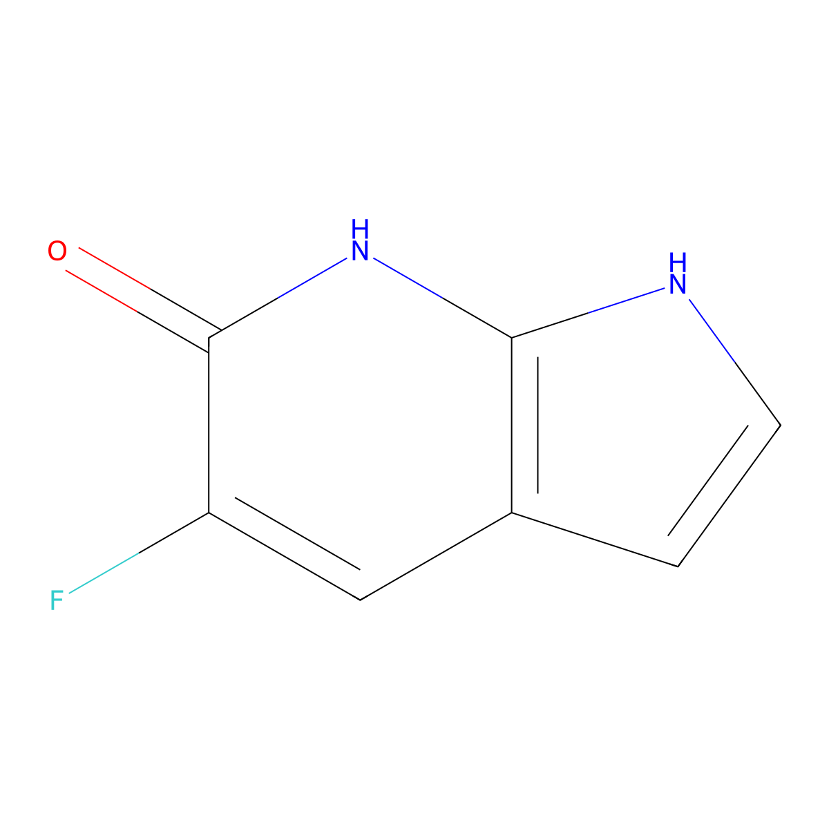 5-Fluoro-1H-pyrrolo[2,3-b]pyridin-6-ol molecular structure, CAS 1190316-03-0