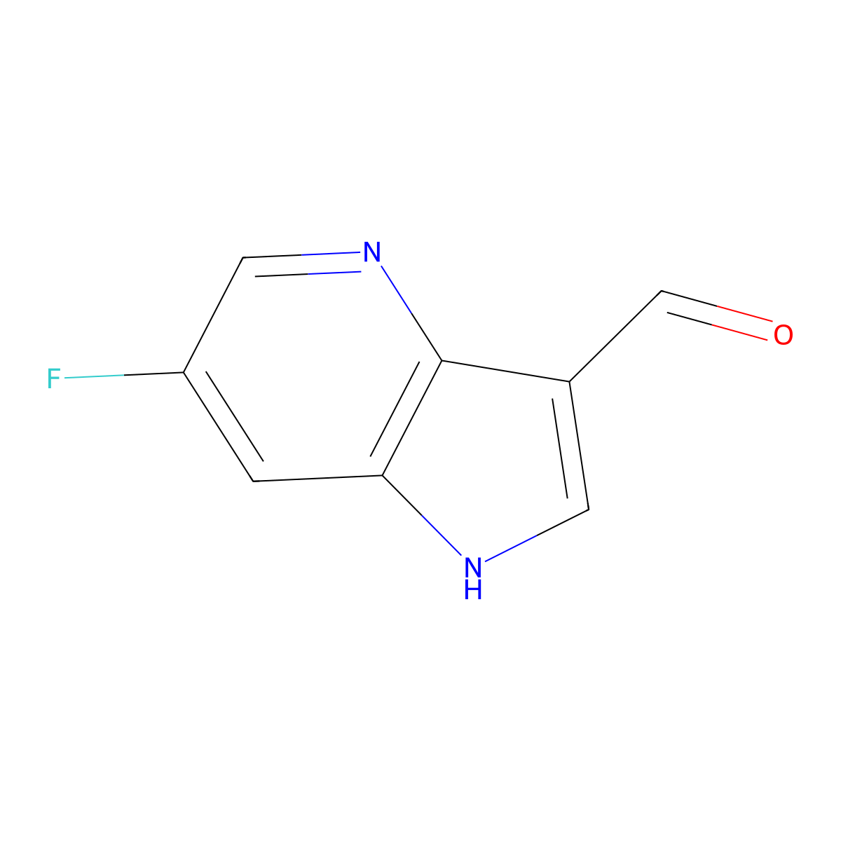 6-Fluoro-1H-pyrrolo[3,2-B]pyridine-3-carbaldehyde molecular structure, CAS 1190316-09-6