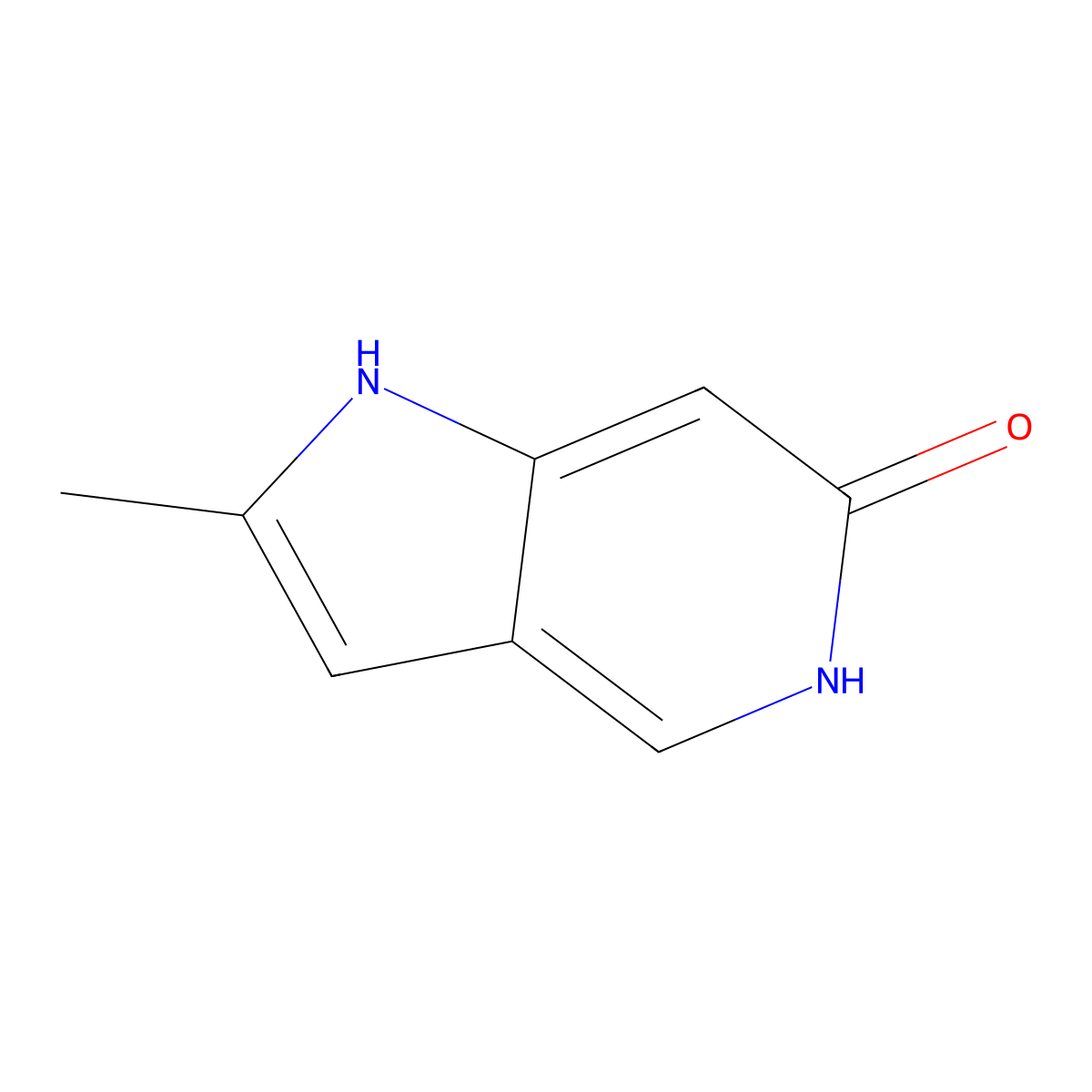 2-Methyl-1H-pyrrolo[3,2-c]pyridin-6-ol molecular structure, CAS 1190316-13-2