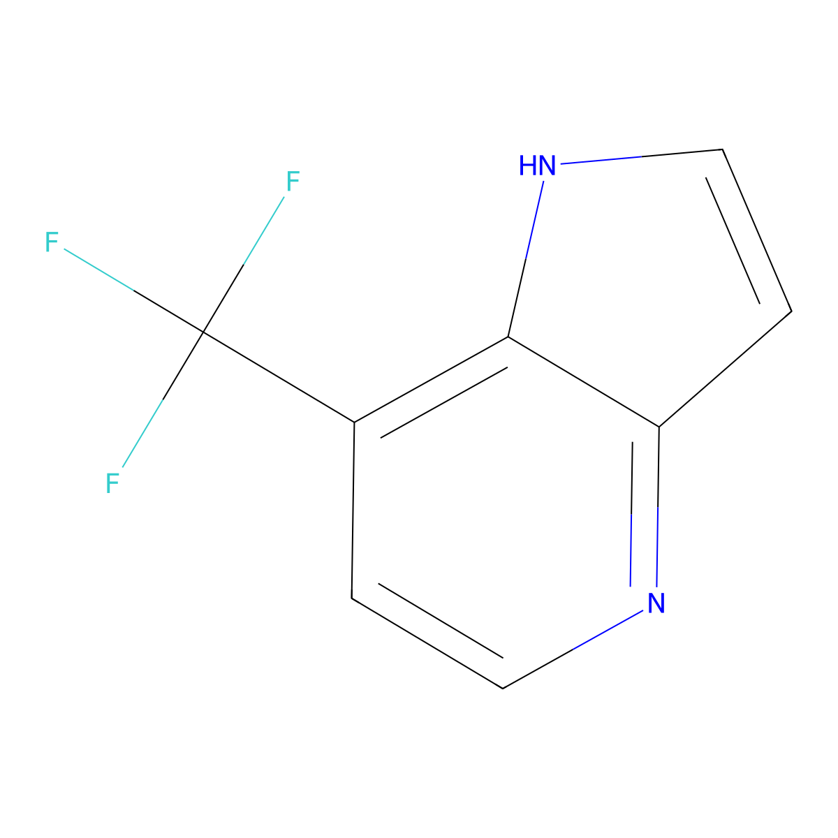 7-(trifluoromethyl)-1H-pyrrolo[3,2-b]pyridine molecular structure, CAS 1190316-27-8