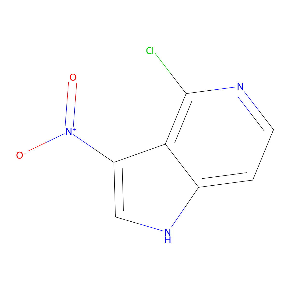4-chloro-3-nitro-1H-pyrrolo[3,2-c]pyridine molecular structure, CAS 1190316-31-4