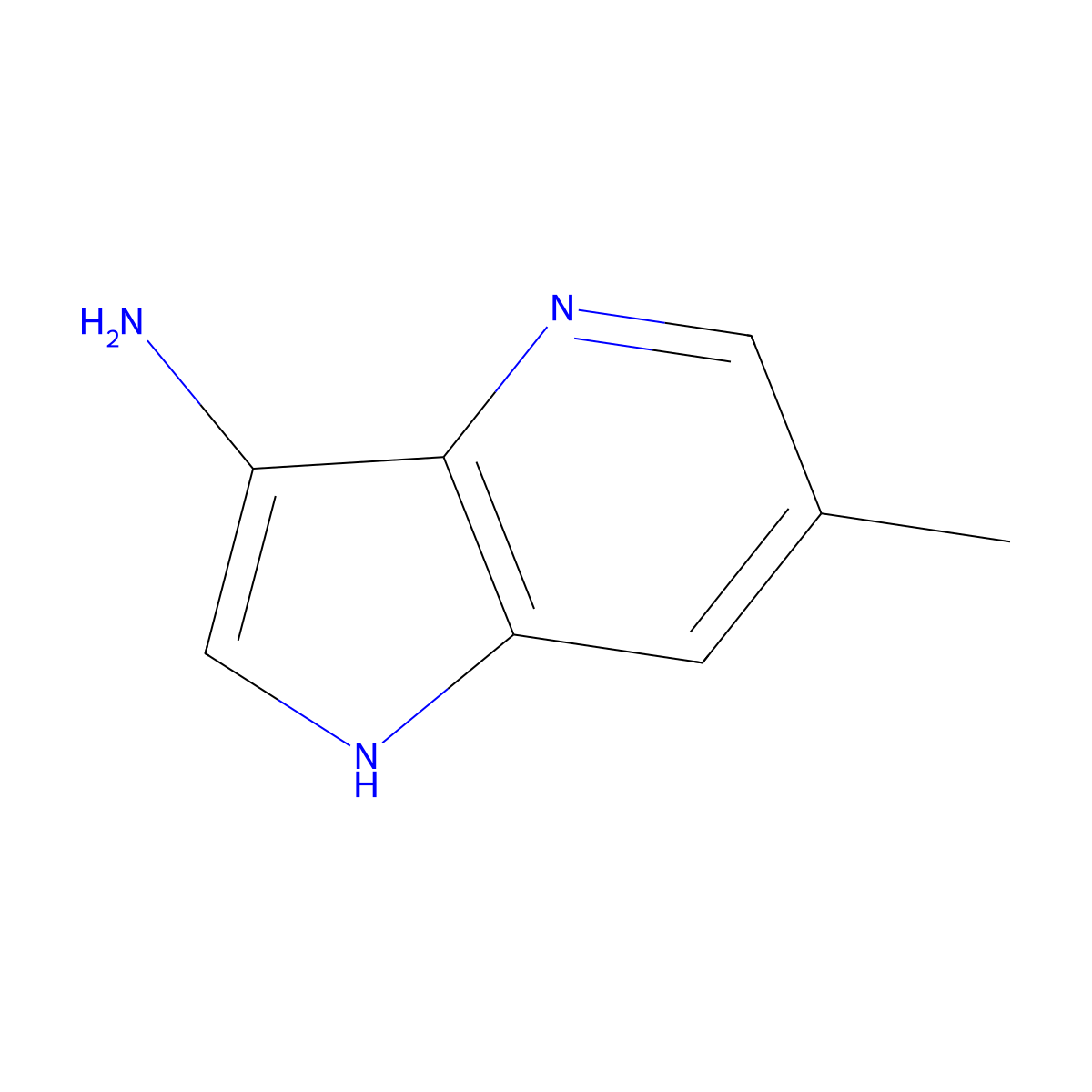 6-methyl-1H-pyrrolo[3,2-b]pyridin-3-amine molecular structure, CAS 1190316-32-5