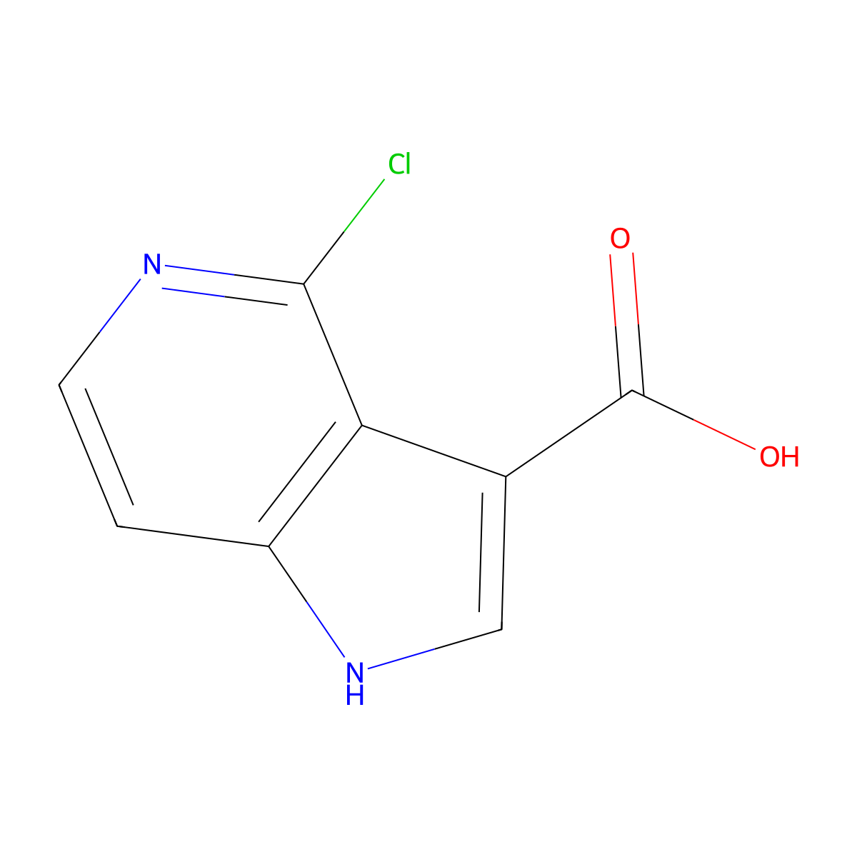 4-Chloro-1H-pyrrolo(3,2-c)pyridine-3-carboxylic acid molecular structure, CAS 1190316-39-2