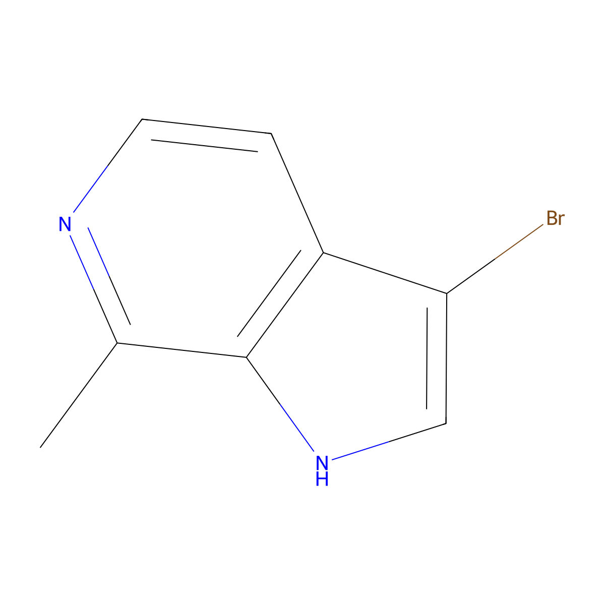 3-bromo-7-methyl-1H-pyrrolo[2,3-c]pyridine molecular structure, CAS 1190316-53-0