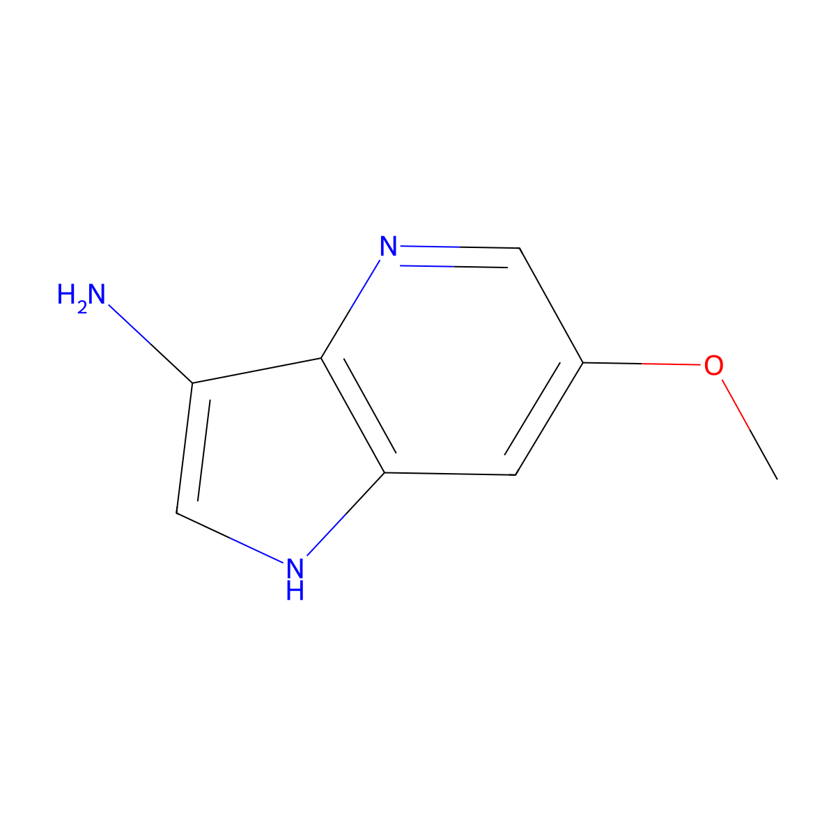 6-methoxy-1H-pyrrolo[3,2-b]pyridin-3-amine molecular structure, CAS 1190316-76-7