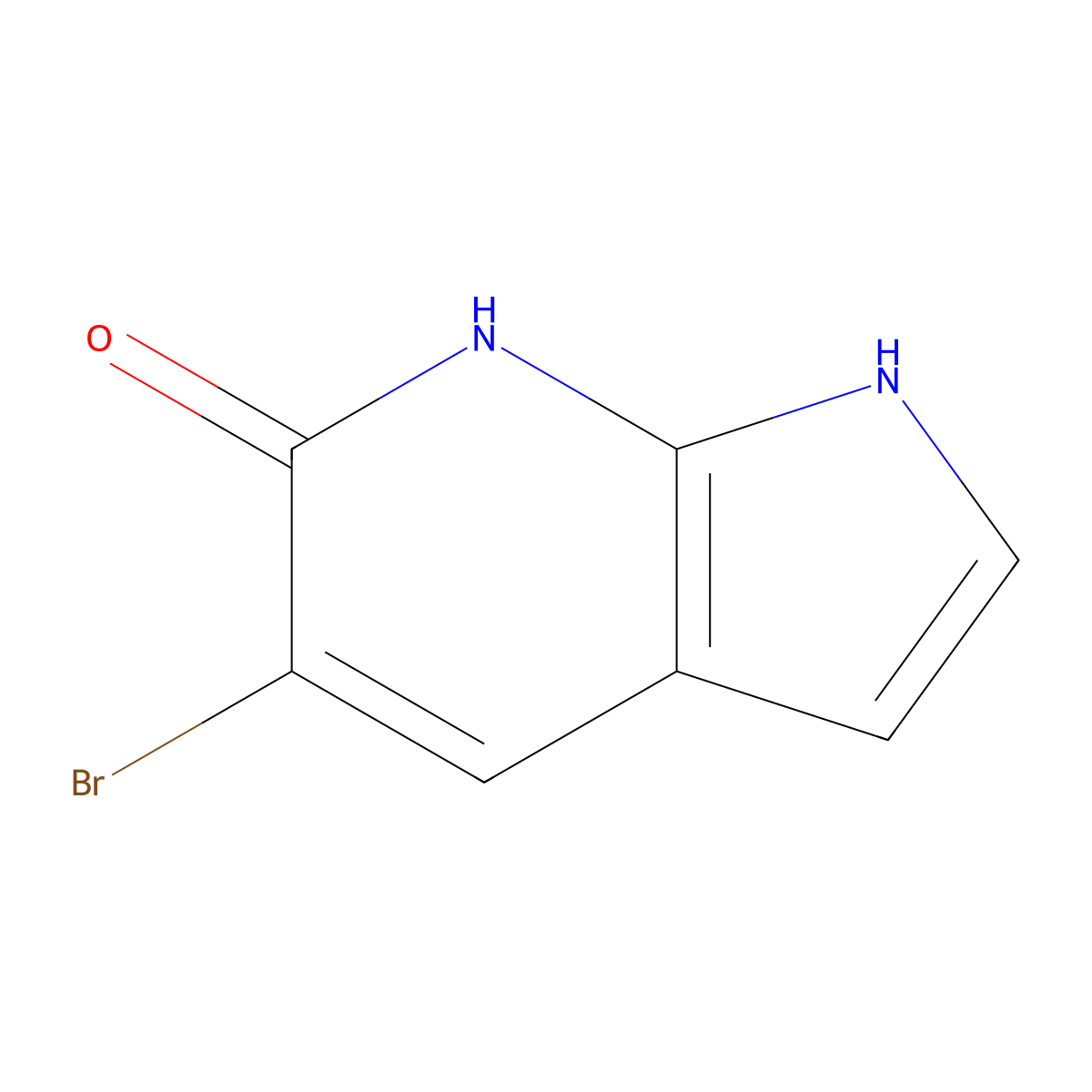 5-bromo-1H-pyrrolo[2,3-b]pyridin-6-ol molecular structure, CAS 1190316-82-5
