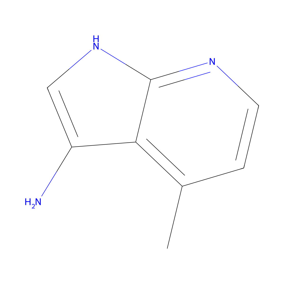 4-methyl-1H-pyrrolo[2,3-b]pyridin-3-amine molecular structure, CAS 1190316-87-0