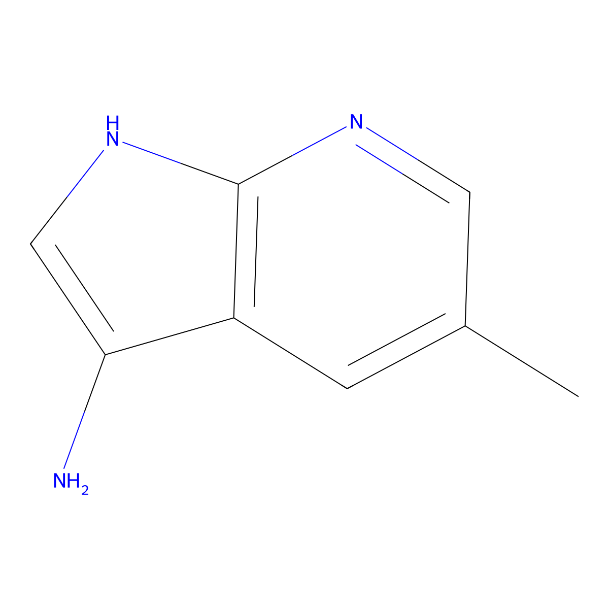 5-methyl-1H-pyrrolo[2,3-b]pyridin-3-amine molecular structure, CAS 1190317-21-5