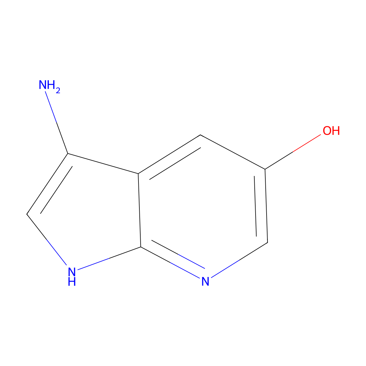 3-amino-1H-pyrrolo[2,3-b]pyridin-5-ol molecular structure, CAS 1190317-26-0