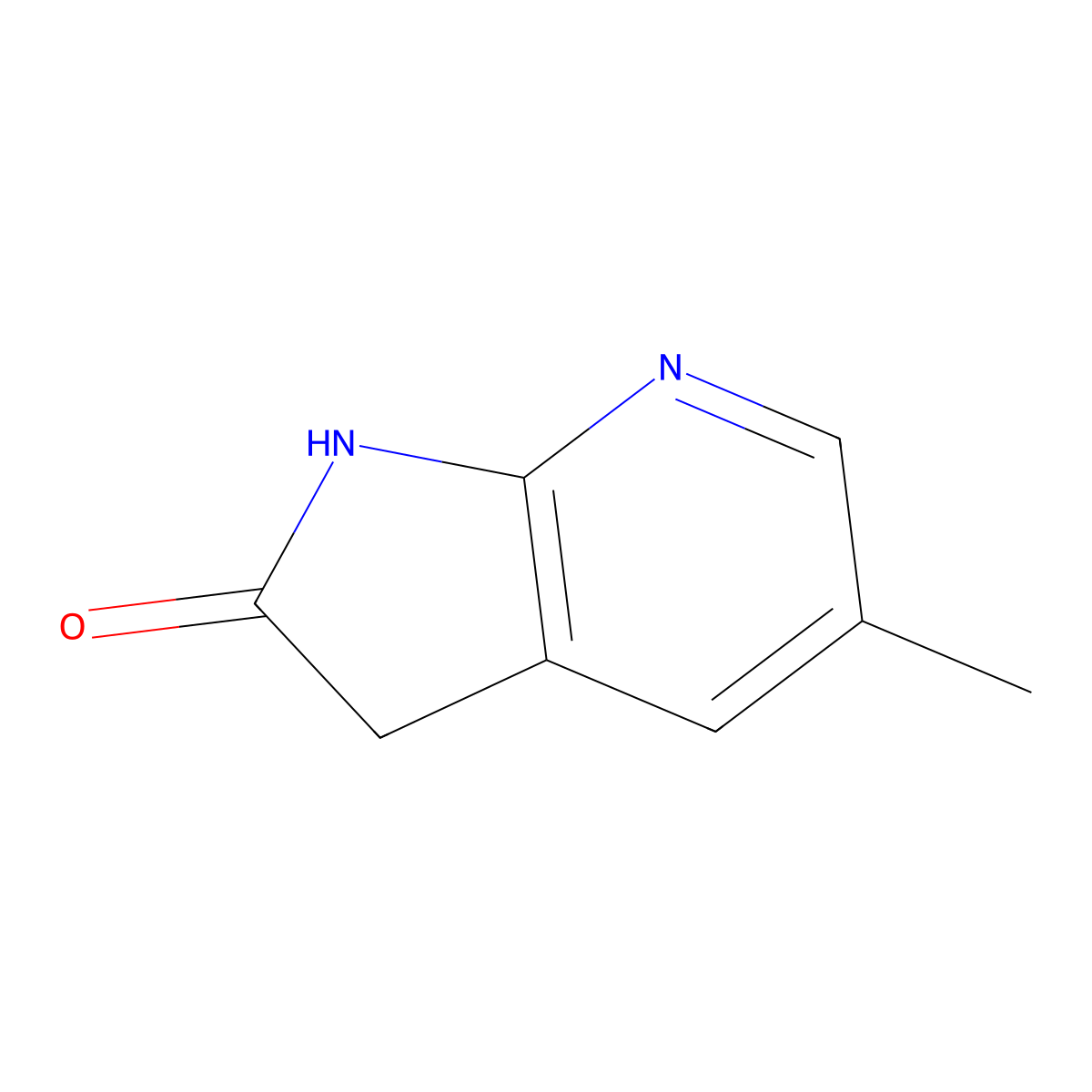5-Methyl-1H-pyrrolo[2,3-b]pyridin-2(3H)-one molecular structure, CAS 1190317-46-4