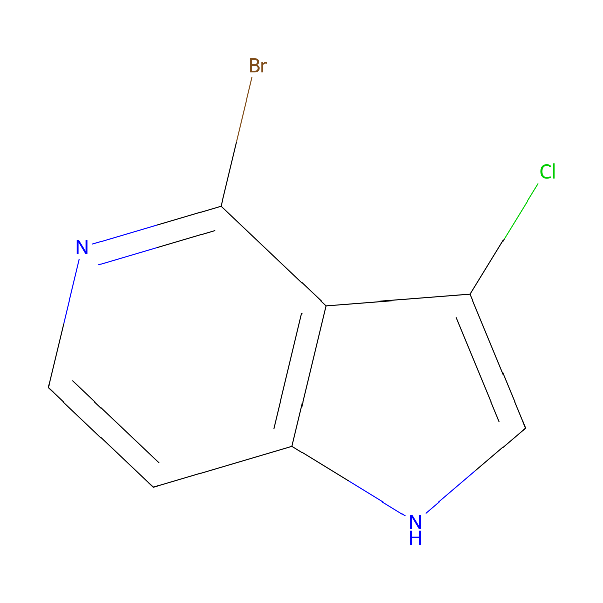 4-bromo-3-chloro-1H-pyrrolo[3,2-c]pyridine molecular structure, CAS 1190317-51-1