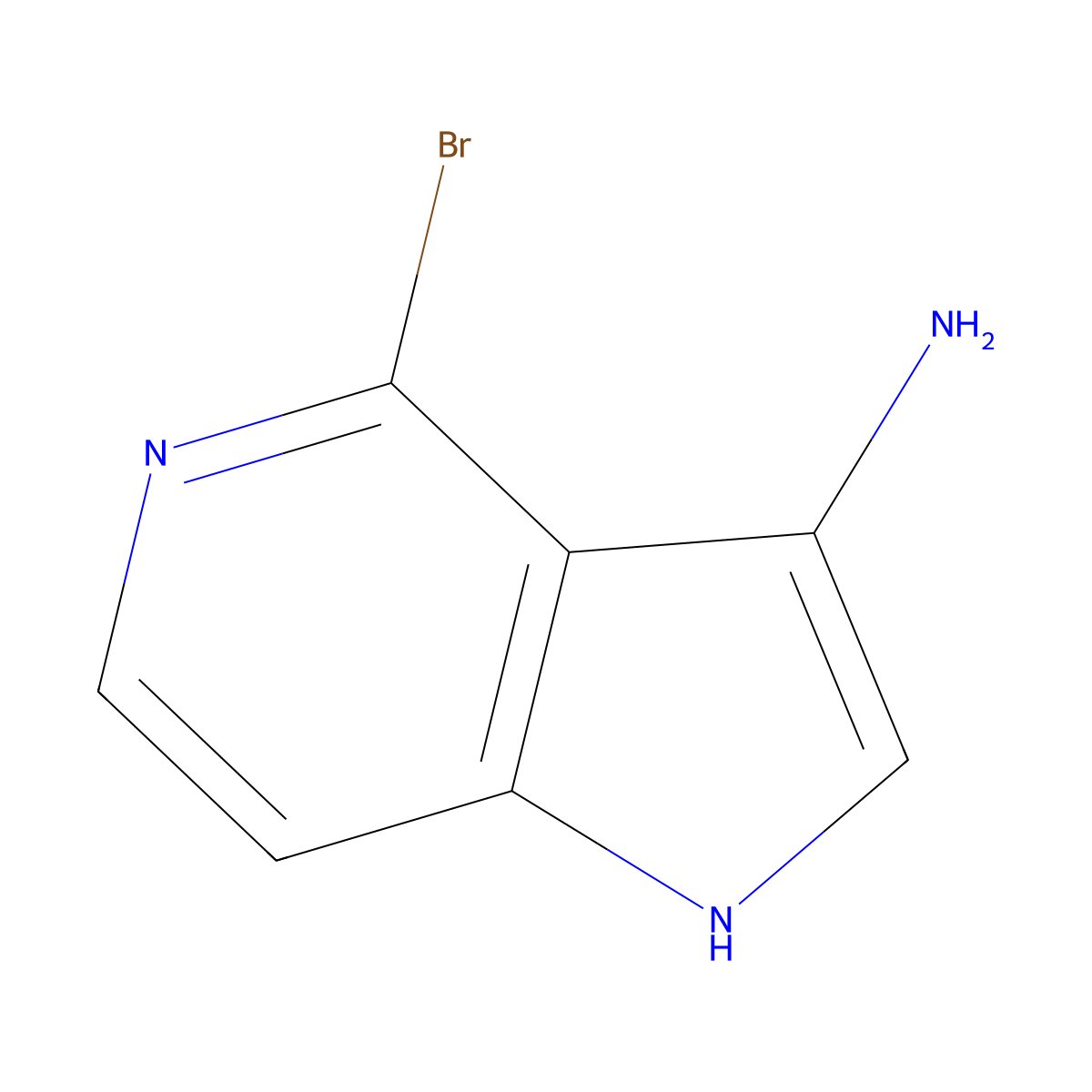 4-bromo-1H-pyrrolo[3,2-c]pyridin-3-amine molecular structure, CAS 1190317-68-0
