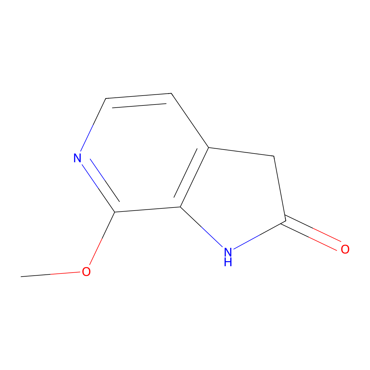 7-Methoxy-1H-pyrrolo[2,3-c]pyridin-2(3H)-one molecular structure, CAS 1190317-80-6