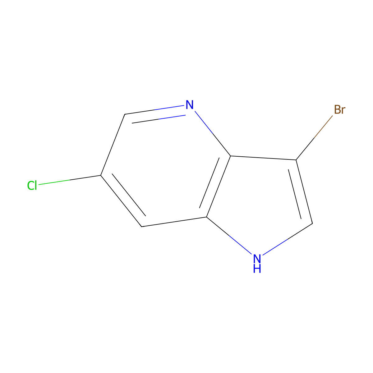 3-Bromo-6-chloro-1h-pyrrolo[3,2-b]pyridine molecular structure, CAS 1190317-85-1