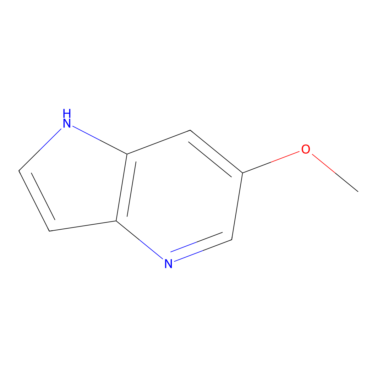 6-methoxy-1H-pyrrolo[3,2-b]pyridine molecular structure, CAS 1190317-86-2