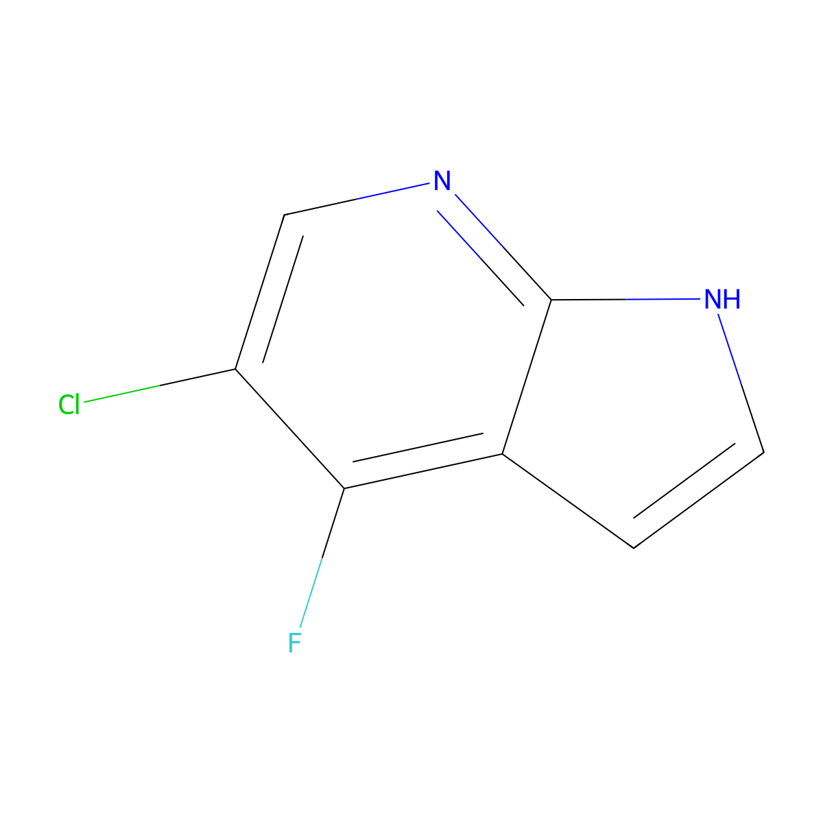 5-Chloro-4-fluoro-1H-pyrrolo[2,3-B]pyridine molecular structure, CAS 1190317-94-2